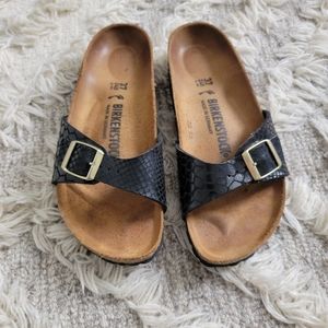 Birkenstock Madrid Black Sandal Size 37